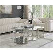 Trent Home 5-Piece Modern Mirrored/Stainless Steel/Glass Coffee Table in Chrome