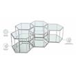 Trent Home 5-Piece Modern Mirrored/Stainless Steel/Glass Coffee Table in Chrome