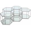 Trent Home 5-Piece Modern Mirrored/Stainless Steel/Glass Coffee Table in Chrome