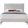 Trent Home Contemporary Cream Linen Queen Bed