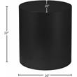 Trent Home Cylinder Round Contemporary Metal End Table in Black