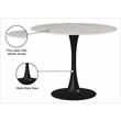 Trent Home Faux Marble Matte Black Dining Table Round Contemporary 36