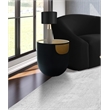 Trent Home Metal Black End Table Round Glass Top Contemporary 20