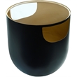 Trent Home Metal Black End Table Round Glass Top Contemporary 20