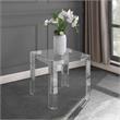 Trent Home Squared Contemporary Stainless Steel End Table in Chrome