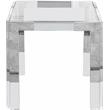 Trent Home Squared Contemporary Stainless Steel End Table in Chrome