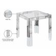 Trent Home Squared Contemporary Stainless Steel End Table in Chrome
