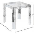 Trent Home Squared Contemporary Stainless Steel End Table in Chrome