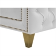 Trent Home Contemporary Faux Leather and Iron Chair in White