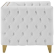 Trent Home Contemporary Faux Leather and Iron Chair in White