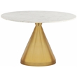 Trent Home Contemporary White Marble Dining Table