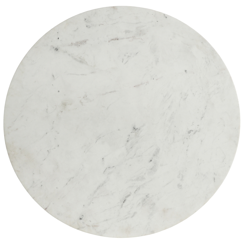 Trent Home Contemporary White Marble Dining Table