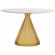 Trent Home Contemporary White Marble Dining Table