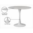 Trent Home Faux Marble White Dining Table Round Contemporary 36
