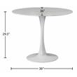 Trent Home Faux Marble White Dining Table Round Contemporary 36