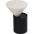 Trent Home Contemporary Metal End Table in White/Matte Black