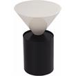 Trent Home Contemporary Metal End Table in White/Matte Black