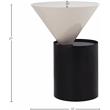 Trent Home Contemporary Metal End Table in White/Matte Black