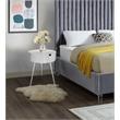 Trent Home 1 Drawer Contemporary Style Metal Nightstand in White