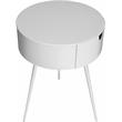 Trent Home 1 Drawer Contemporary Style Metal Nightstand in White