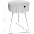 Trent Home 1 Drawer Contemporary Style Metal Nightstand in White