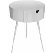 Trent Home 1 Drawer Contemporary Style Metal Nightstand in White