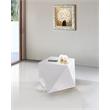 Trent Home Contemporary Stainless Steel Contemporary End Table in Silver