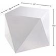 Trent Home Contemporary Stainless Steel Contemporary End Table in Silver