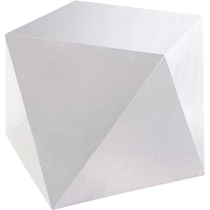 Trent Home Contemporary Stainless Steel Contemporary End Table in Silver