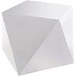 Trent Home Contemporary Stainless Steel Contemporary End Table in Silver