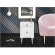 Trent Home Contemporary Accent Table in Matte White/Acrylic