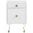 Trent Home Contemporary Accent Table in Matte White/Acrylic