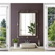 Trent Home Contemporary Chrome Rectangle Mirror
