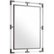 Trent Home Contemporary Chrome Rectangle Mirror