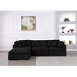 Trent Home Contemporary Black Linen Fabric Deluxe Modular Sectional