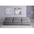 Trent Home Contemporary Deluxe Gray Linen Fabric Modular Armless Sofa