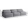 Trent Home Contemporary Deluxe Gray Linen Fabric Modular Armless Sofa