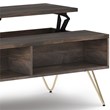 Trent Home Rectangle Wood Lift Top Coffee Table in Black/Ebony