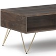 Trent Home Rectangle Wood Lift Top Coffee Table in Black/Ebony