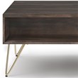 Trent Home Rectangle Wood Lift Top Coffee Table in Black/Ebony
