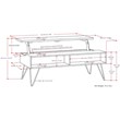 Trent Home Rectangle Wood Lift Top Coffee Table in Black/Ebony