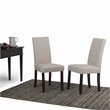 Trent Home Transitional Parson Dining Chair in Light Beige (Set of 2)