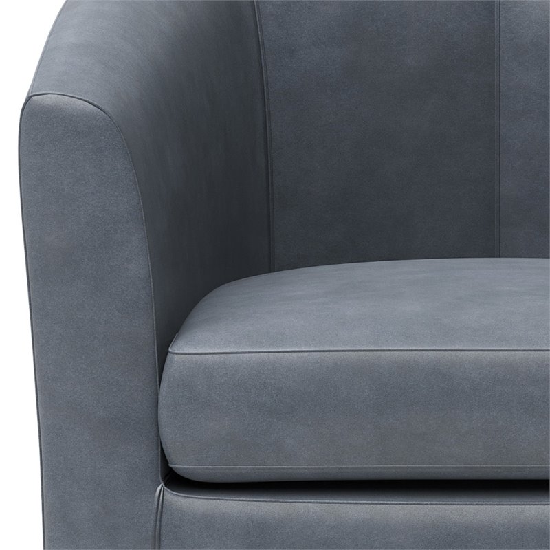 Trent Home Faux Leather Gray Chair Rectangular Removable Cushion 29.9