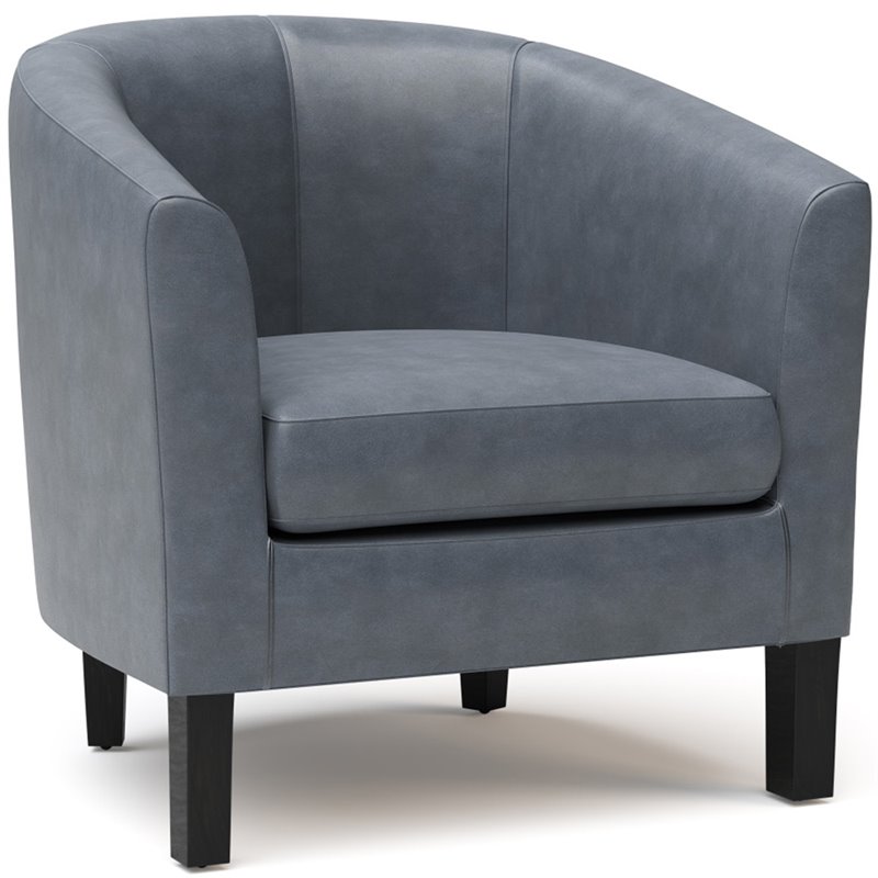 Trent Home Faux Leather Gray Chair Rectangular Removable Cushion 29.9