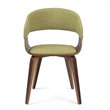 Trent Home Solid Wood Dining Chair in Acid Green Linen