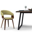 Trent Home Solid Wood Dining Chair in Acid Green Linen
