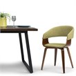 Trent Home Solid Wood Dining Chair in Acid Green Linen