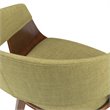 Trent Home Solid Wood Dining Chair in Acid Green Linen
