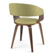 Trent Home Solid Wood Dining Chair in Acid Green Linen