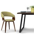 Trent Home Solid Wood Dining Chair in Acid Green Linen